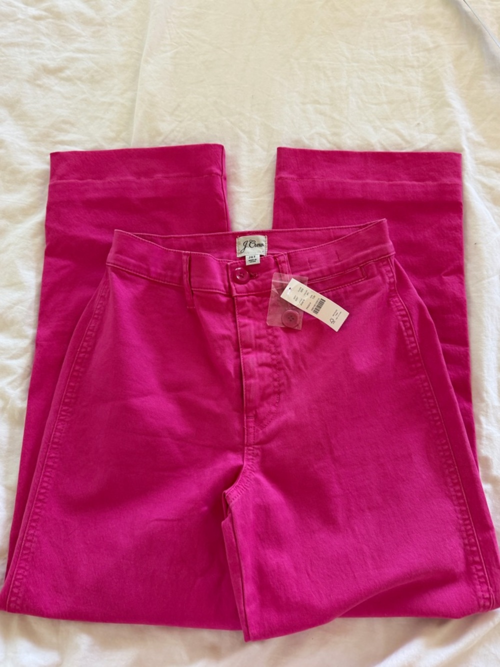 NWT J. Crew Hot PinkWide -Leg Pants T26